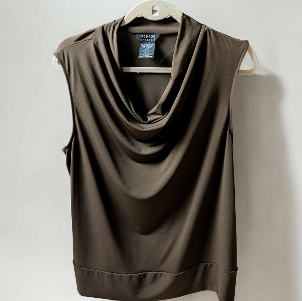 George Brown Cowl Neck Sleeveless Top